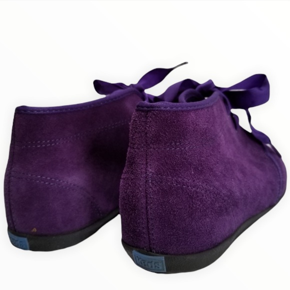 VTG 80s Keds Purple Suede Chukka Ankle Booties - Picture 4 of 16